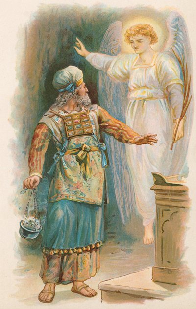 Zacharius en de engel door Robert Ambrose Dudley
