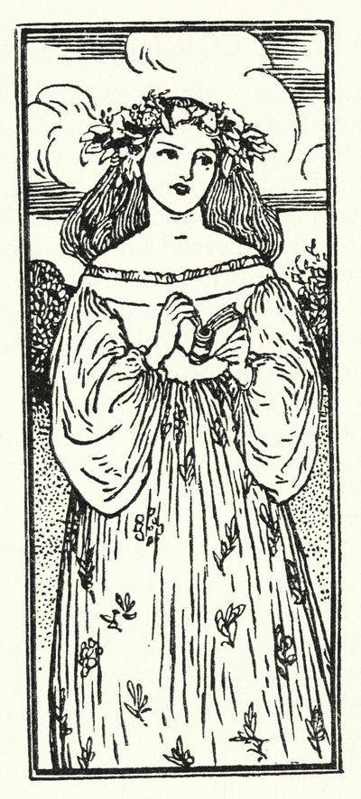 Illustratie voor Gedichten van John Keats (litho) door Robert Anning Bell