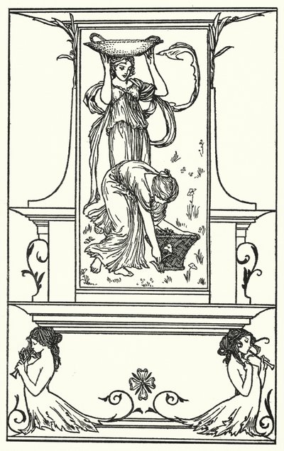Illustratie voor Gedichten van John Keats (litho) door Robert Anning Bell