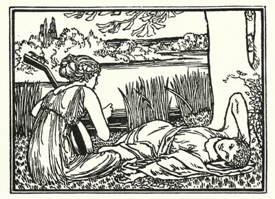 Illustratie voor Gedichten van John Keats: Endymion door Robert Anning Bell