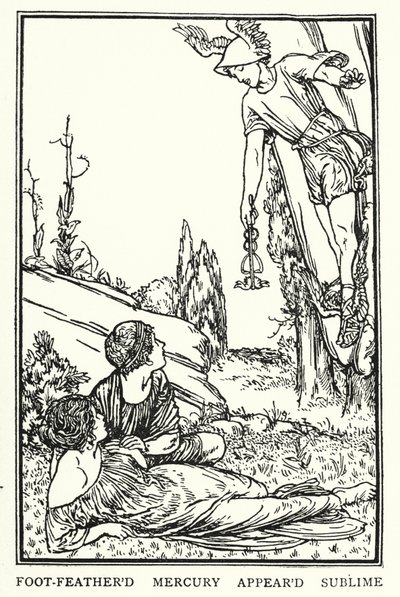Illustratie voor Gedichten van John Keats: Endymion (litho) door Robert Anning Bell
