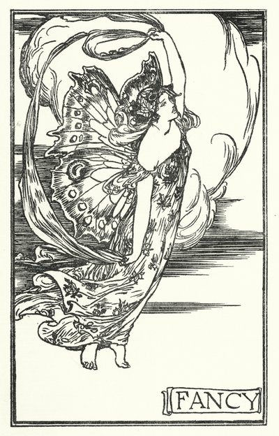 Illustratie voor Gedichten van John Keats: Fantasie (litho) door Robert Anning Bell
