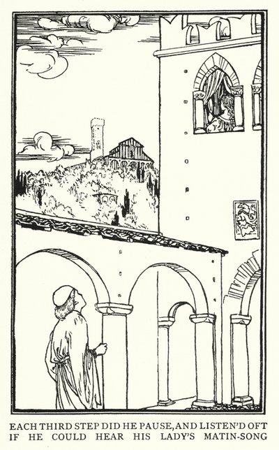 Illustratie voor Gedichten van John Keats: Isabella of De Pot met Basilicum door Robert Anning Bell