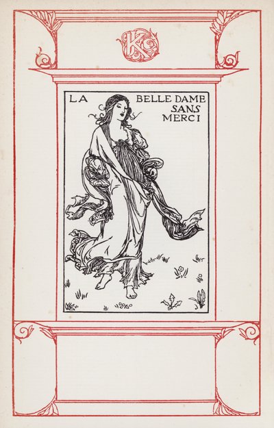 Illustratie voor Gedichten van John Keats: La Belle Dame Sans Merci door Robert Anning Bell