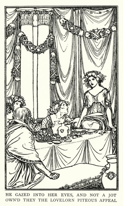 Illustratie voor Gedichten van John Keats: Lamia door Robert Anning Bell