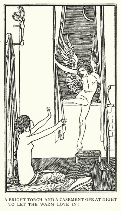 Illustratie voor Gedichten van John Keats: Ode Aan Psyche door Robert Anning Bell