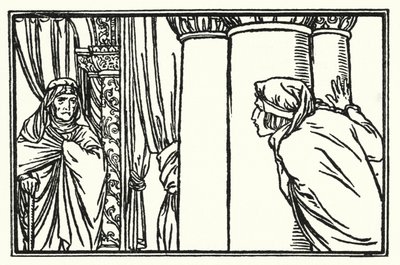 Illustratie voor Gedichten van John Keats: De vooravond van Sint Agnes door Robert Anning Bell