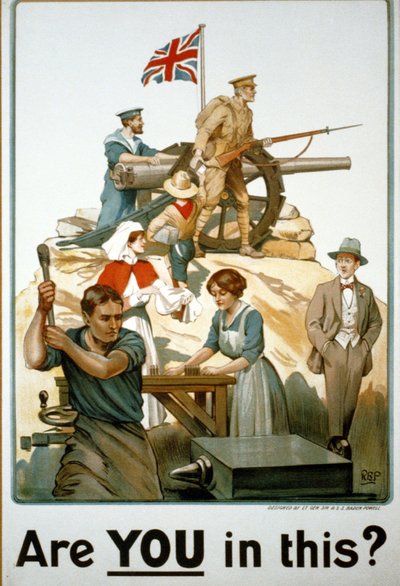 Britse, Eerste Wereldoorlog Poster door Robert Baden Powell