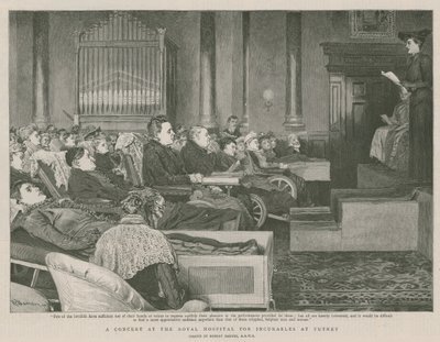 Een concert in het Royal Hospital for Incurables in Putney door Robert Barnes