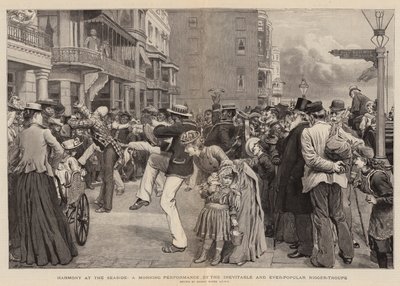 Harmonie aan de Kust, een Ochtendvoorstelling door de Onvermijdelijke en Altijd Populaire Nigger-Troupe door Robert Barnes