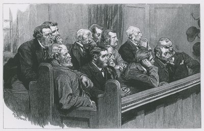 Schetsen in de Koninklijke Hoven van Justitie: Een Gewone Jury door Robert Barnes