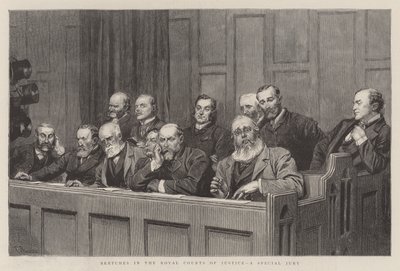 Schetsen in de Koninklijke Hoven van Justitie, een speciale jury door Robert Barnes