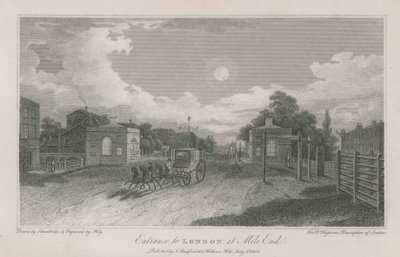 Ingang naar Londen bij Mile End door Robert Blemell Schnebbelie