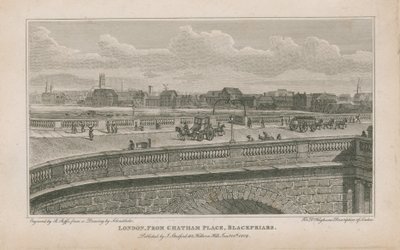 Londen, vanaf Chatham Place, Blackfriars door Robert Blemell Schnebbelie
