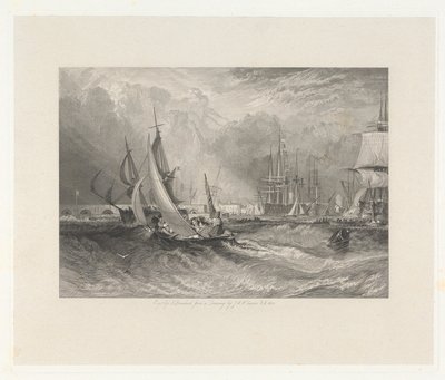 Gasport, ingang van de haven van Portsmouth door Robert Brandard