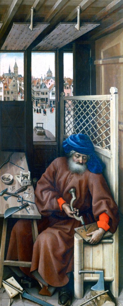 Sint Jozef, ca. 1425 door Robert Campin