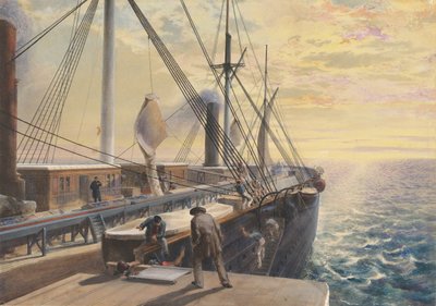 Uitzicht, Achteruitkijkend, vanaf de Bakboord Peddelbox van de Great Eastern, Tonend de Troch door Robert Charles Dudley