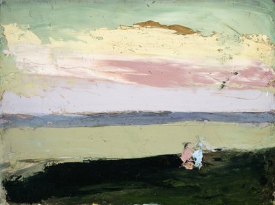 Kustscène bij zonsondergang door Robert Cozad Henri