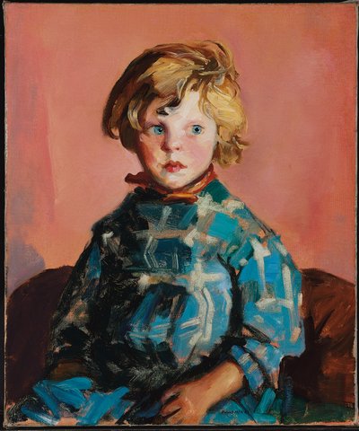 De blauwe geruite jurk door Robert Cozad Henri