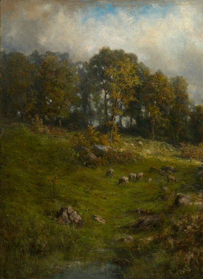 Een weide op een heuvel (late 19e - begin 20e eeuw) door Robert Crannell Minor