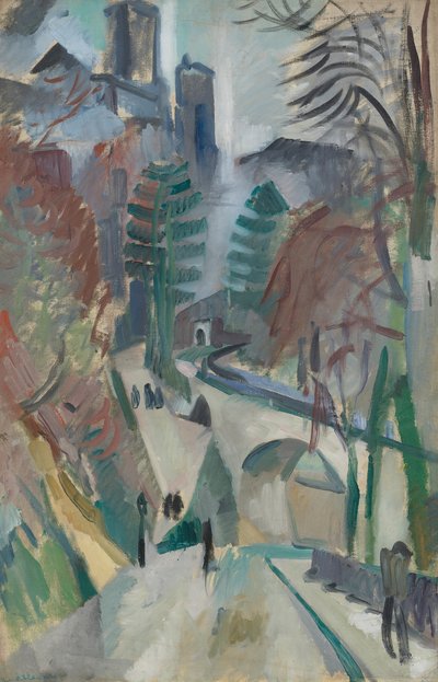 Landschap van Laon, 1912. door Robert Delaunay