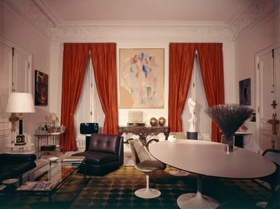 Lounge van Georges Pompidou in het Elysee-paleis in Parijs door Robert Delaunay