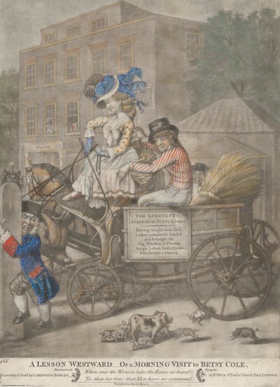 Een les westwaarts - of een ochtendbezoek aan Betsy Cole door Robert Dighton