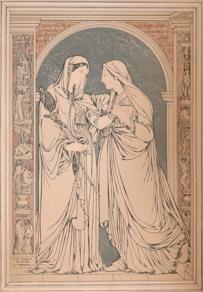 Een marmeren mozaïekfoto, door Baron H. De Triqueti, Parijs, 1893 door Robert Dudley