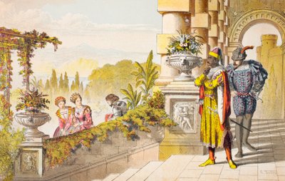 Cassio spreekt in Othello, Act III, Scene III, 