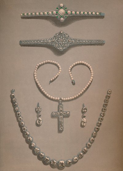 Ketting, Oorbellen, Armbanden Huwelijksgeschenken aangeboden aan Alexandra van Denemarken, 1863 door Robert Dudley