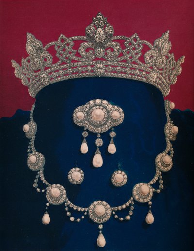 Parure van diamanten en parels - Het geschenk van ZKH de Prins van Wales, 1863 door Robert Dudley