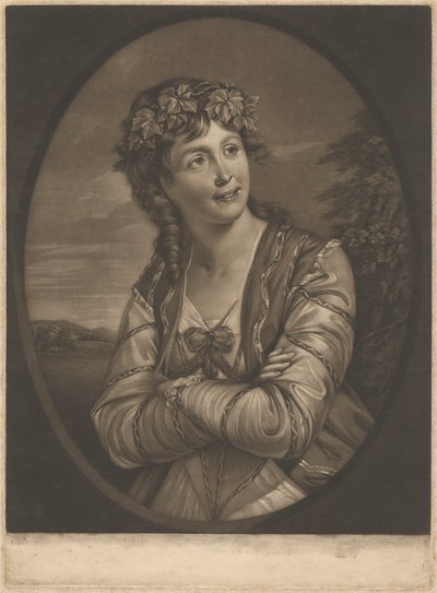 Miss Ann Catley in de Rol van Euphrosyne door Robert Dunkarton