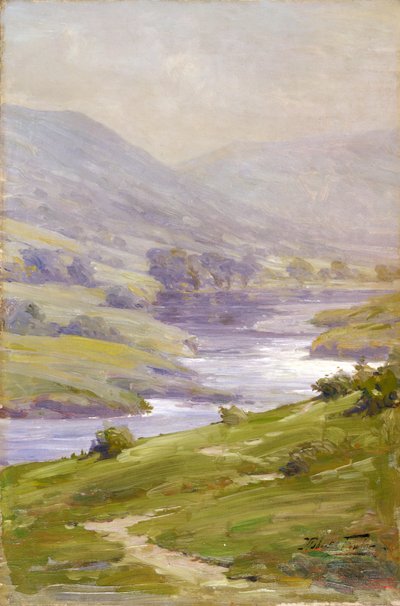 Bocht op de Conway (schilderij) door Robert Fowler