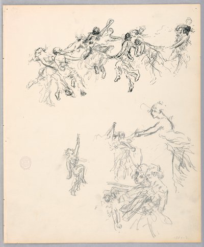 Tekening, Dansende figuren, 1882-83 door Robert Frederick Blum
