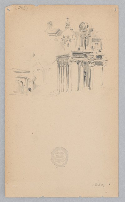 San Lorenzo in Miranda, Rome, Italië door Robert Frederick Blum