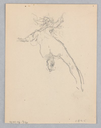 Studie voor een dansende vrouw, "Stemmingen op muziek," Mendelssohn Glee Club, New York, NY door Robert Frederick Blum