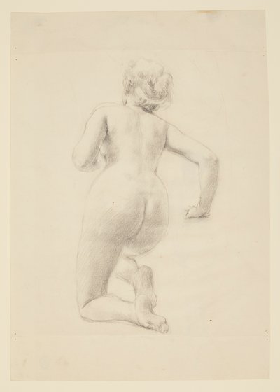 Studie voor een knielende vrouw, “Vintage Festival,” Mendelssohn Glee Club, New York, NY door Robert Frederick Blum