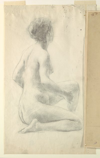 Studie voor een zittende vrouw, "Wijnfeest," Mendelssohn Glee Club, New York, NY door Robert Frederick Blum