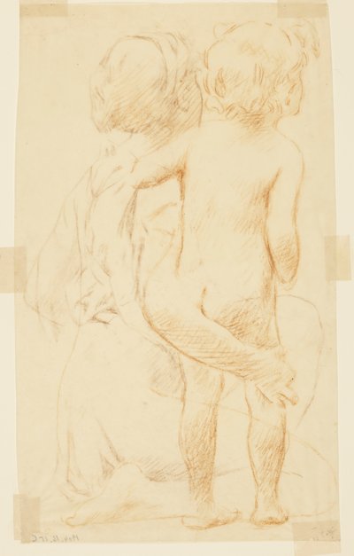 Studie voor een zittende vrouw met een kind, "Vintage Festival," Mendelssohn Glee Club, New York, NY door Robert Frederick Blum