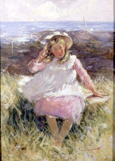 Meisje in een Witte Muts door Robert Gemmell Hutchison