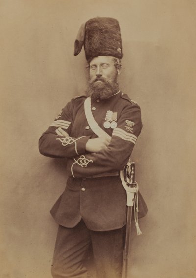 Sergeant Glasgow, Koninklijke Artillerie, 1856 door Robert Howlett