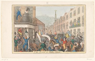 Spotprent op prinses Caroline, 1820 door Robert Isaac Cruikshank (attributed to workshop of)