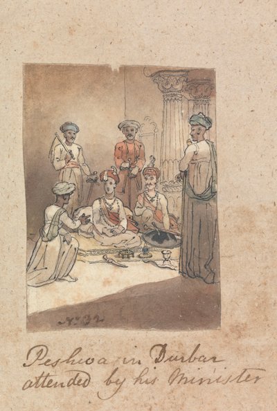 De Maratha Peshwa en zijn Ministers door Robert Mabon