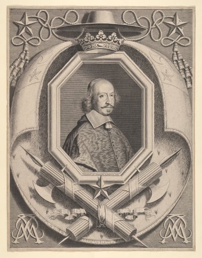 Kardinaal Jules Mazarin door Robert Nanteuil