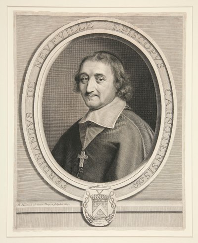 Ferdinand de Neufville, bisschop van Chartres (1608-1678) door Robert Nanteuil