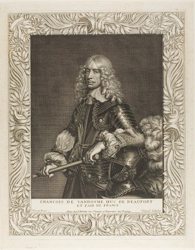 François de Vendôme, hertog van Beaufort door Robert Nanteuil