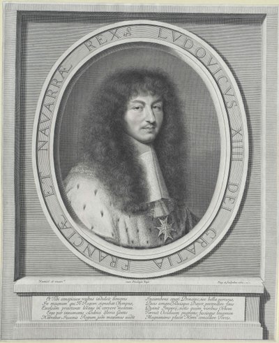 Koning van Frankrijk Lodewijk XIV door Robert Nanteuil