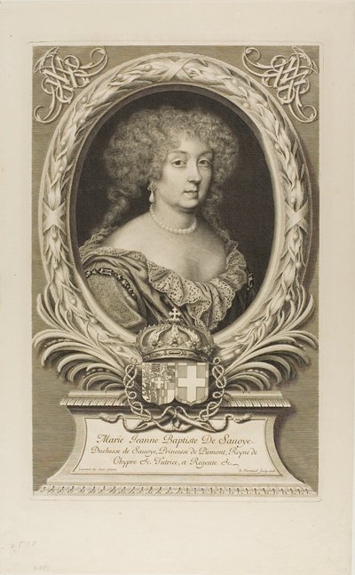 Marie Jeanne Baptiste, hertogin van Savoye door Robert Nanteuil