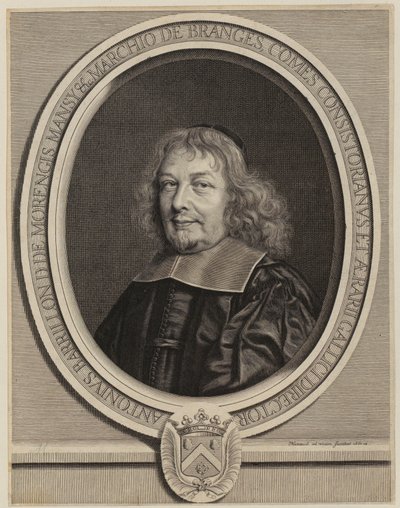 Portret van Antoine Barillon [Barrillon] door Robert Nanteuil