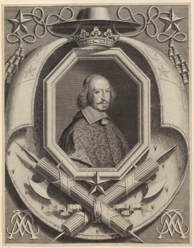 Portret van kardinaal Jules Mazarin door Robert Nanteuil